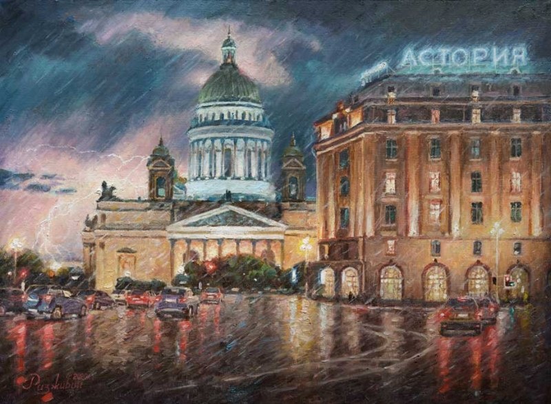 Петербургские грозы - картина И.В.Разживина