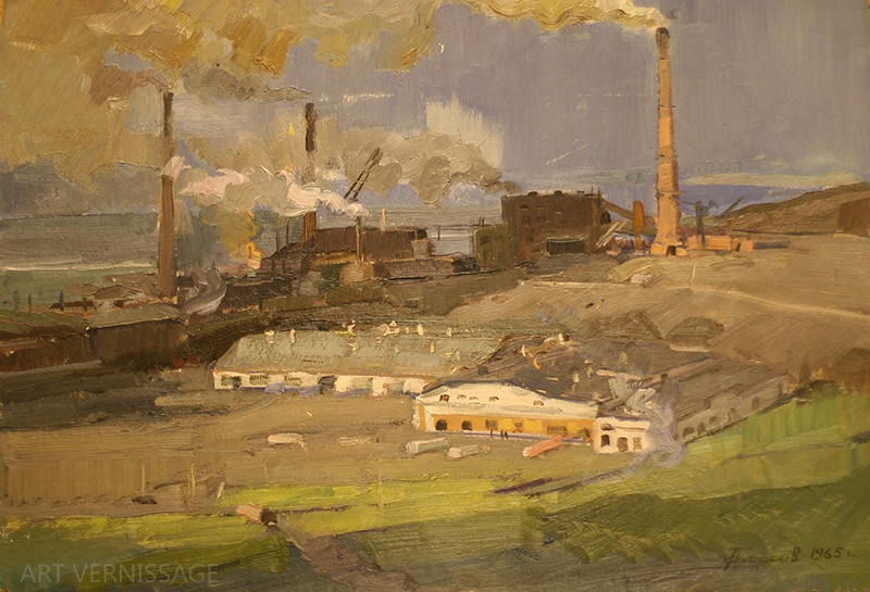 Заводской пейзаж - картина А.П.Фирсова