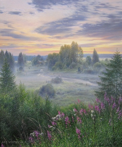 Вечерняя прохлада - картина В.Н.Палачева, картина русской природы