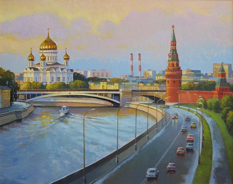 Москва. Кремлевская набережная - картина М.В.Ланчака