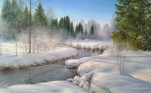 Ранняя весна - картина В.Н.Палачева, пейзаж