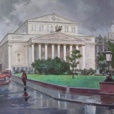 Городской пейзаж, купить картину городской пейзаж маслом, интернет магазин Арт Вернисаж