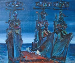 Военные корабли - картина И.В.Примаченко