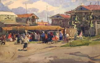 Базар в солнечный день - картина А.П.Фирсова