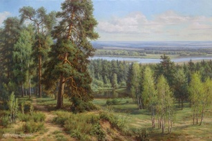 Над лесной равниной - картина В.Г.Зайцева