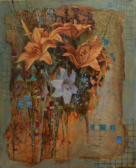 Цветы, импровизация 4 - картина С.Н.Лукьянова
