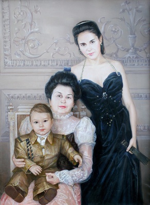 Семейный портрет картина В.Ю.Екимова