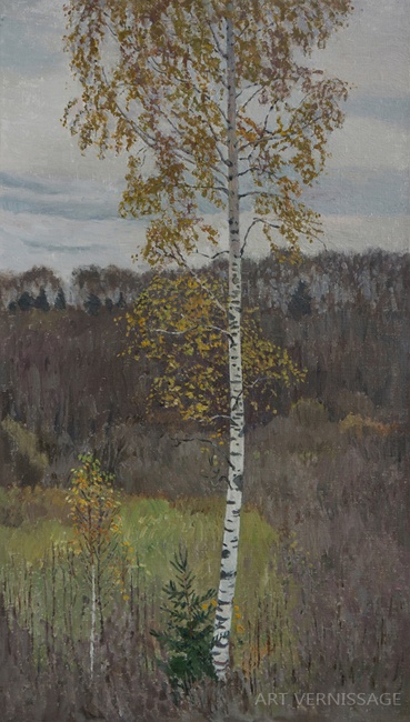 Береза - картина Н.В.Водолазского, пейзаж