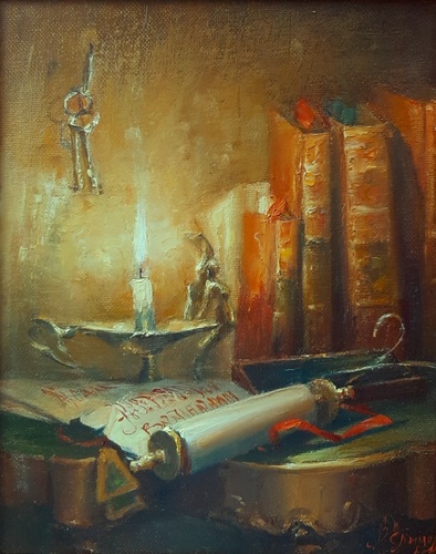 Тайны фолиантов - картина В.Ю.Екимова