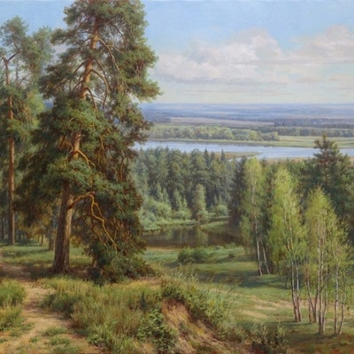 Купить пейзаж в Москве, картины пейзажи маслом