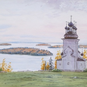 На русском севере - картина А.Б.Ефремова