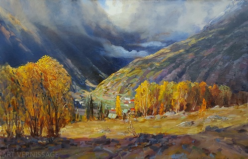 Джамагат, октябрь - картина Е.П.Лимарева