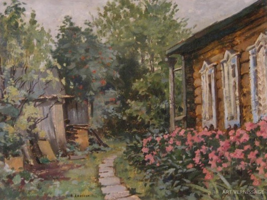 Флоксы, дача - картина В.А.Лаповка