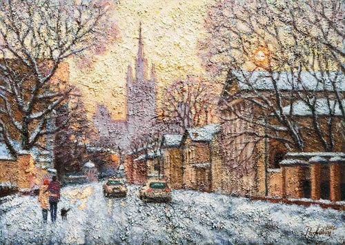 Крещенские морозы - картина И.В.Разживина