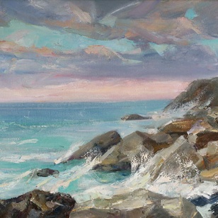 Закат на море картина В.Ю.Екимова