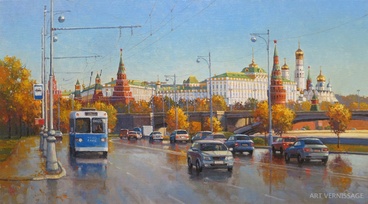 Осень в Москве - картина М.В.Ланчака, пейзажи Москвы