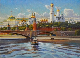 Вид на Кремль картина М.В.Ланчак