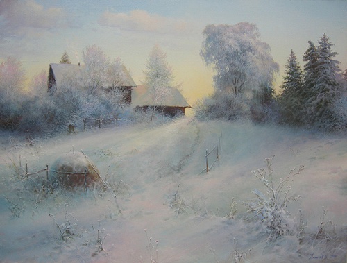 Морозный день - картина В.Н.Палачева