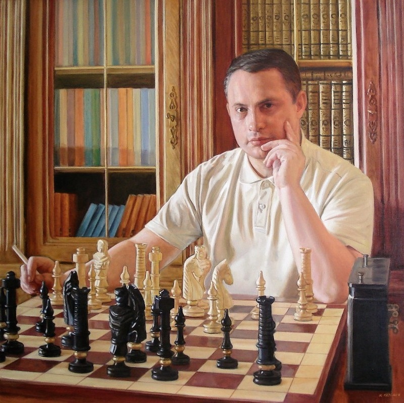 Шахматист - портрет художника А.Б.Ефремова