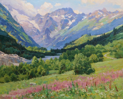 Летний день в горах - картина И.А.Бабича