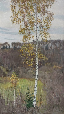 Береза - картина Н.В.Водолазского, пейзаж