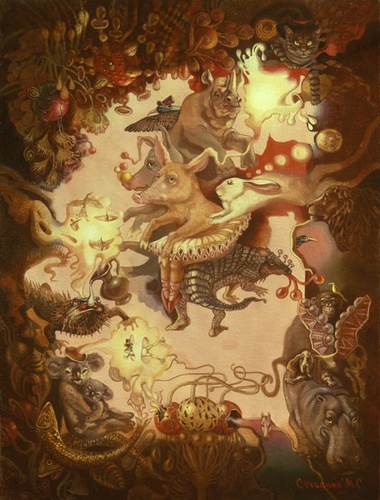 Рай животных - репродукция картины М.С.Сучилиной