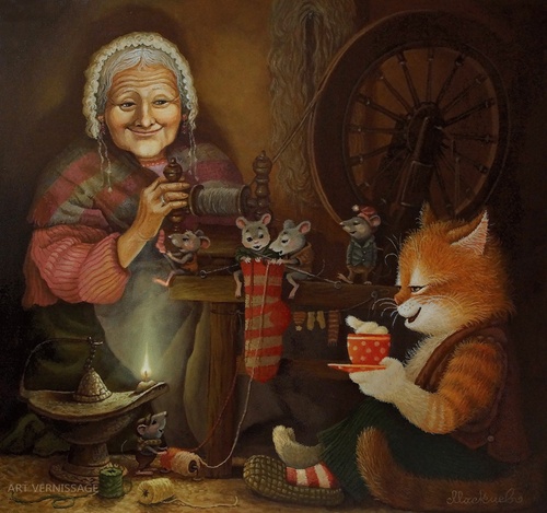Скоро зима - картина А.В.Маскаева, сказочный сюжет