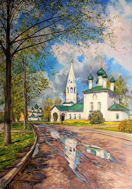 Майское утро в Ярославле - картина А.Б.Ефремова