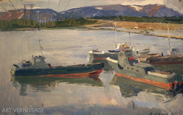 Катера в северной бухте - картина А.П.Фирсова