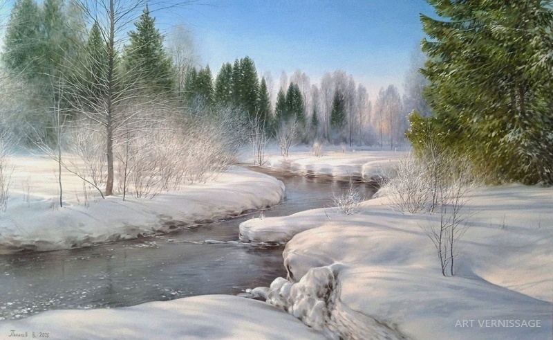 Ранняя весна - картина В.Н.Палачева, пейзаж