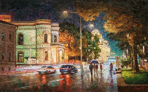 Цвета полуночного города - картина И.В.Разживина