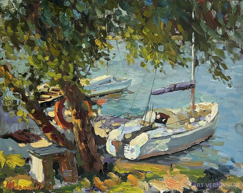 У берега - картина И.В.Козловой-Кузнецовой, натюрморт