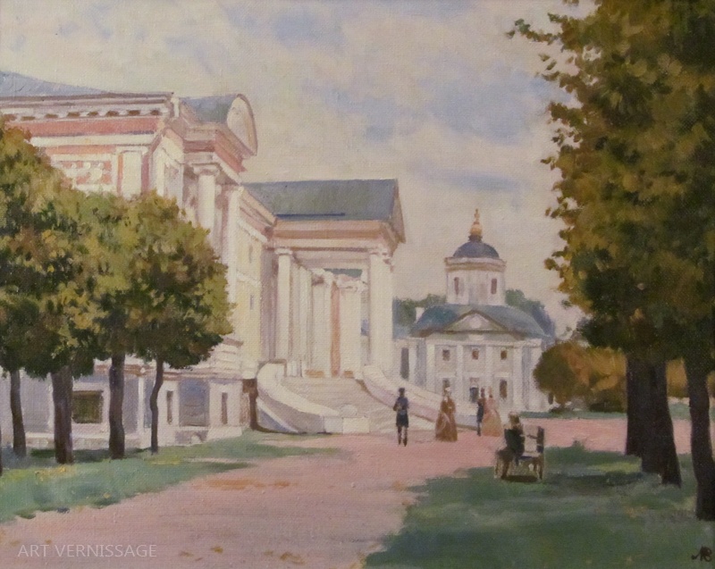 Кусково, осенняя мелодия - картина В.А.Лаповка