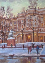 Перед Концертом. Большой зал консерватории - картина В.А.Лаповка