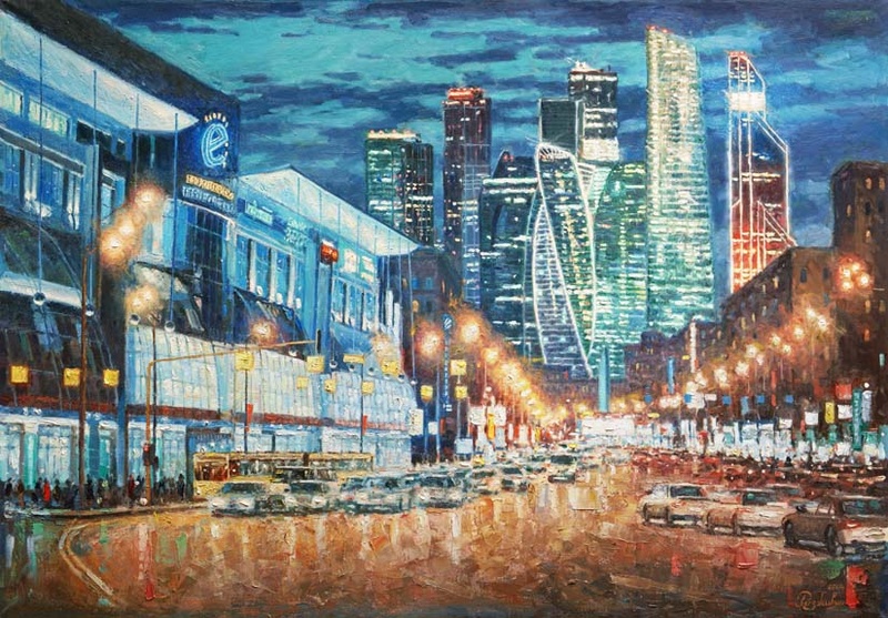 Блюз ночного города - картина И.В.Разживина
