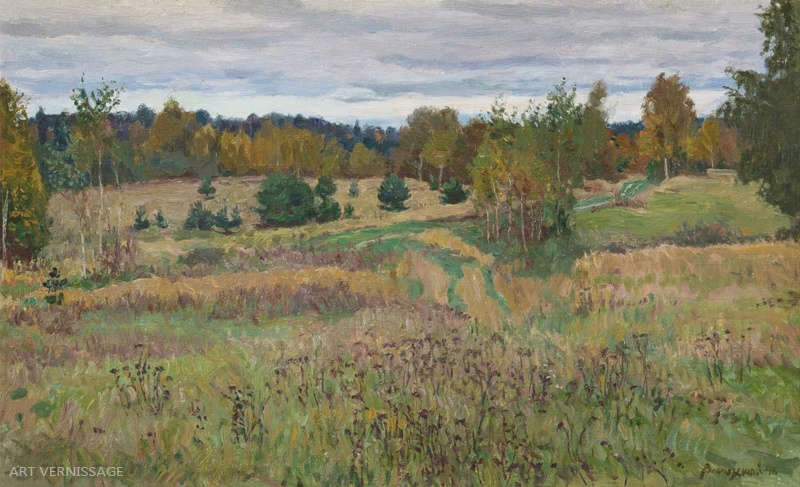 Осень в Завидово - картина Н.В.Водолазского, пейзаж