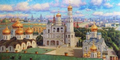 Златоглавая Москва картина художника И.В.Разживина