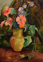 Полевые цветы в крынке - картина Ю.П.Лежникова