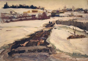 Зимняя распутица - картина А.П.Фирсова