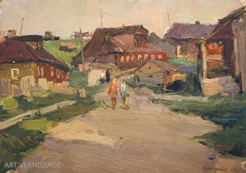 На деревне - картина А.П.Фирсова