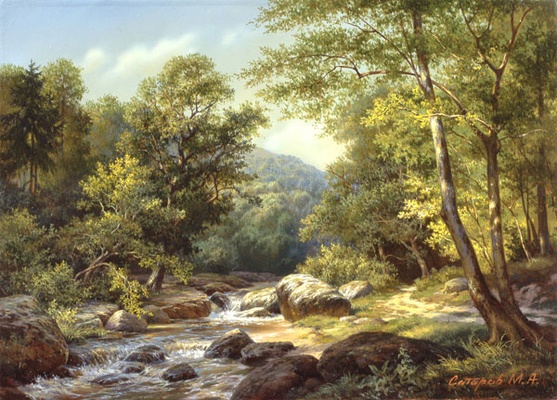Итальянский пейзаж репродукция картины М.А.Сатарова
