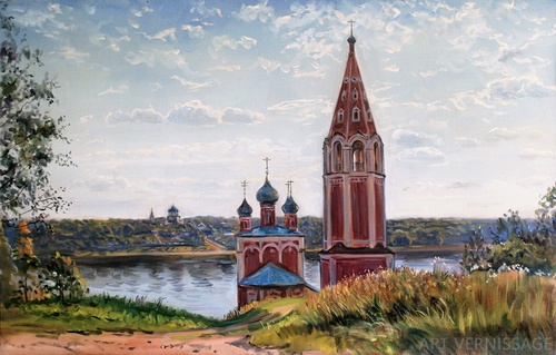 Романов, Волга - картина А.Б.Ефремова