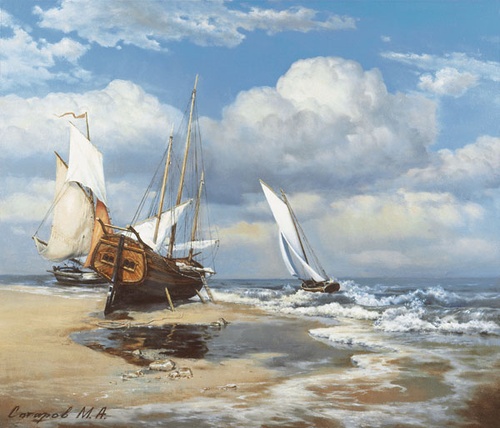 Морской ветер репродукция картины М.А.Сатарова
