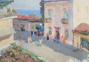 Вид из окна на море - картина А.П.Фирсова