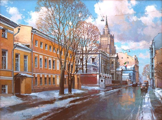 Московская весна картина М.Ланчака