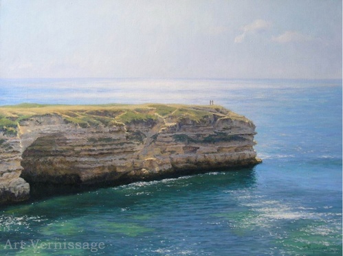 Морской пейзаж со скалами - картина Г.Кириченко