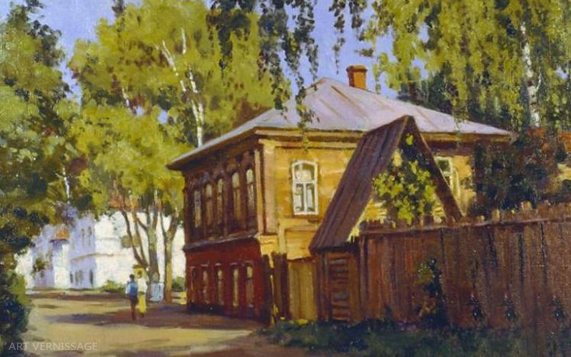 Старый дом в Плёсе - картина В.А.Лаповка
