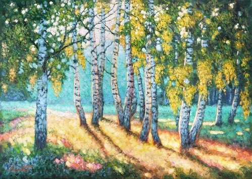 Встречая солнце - картина И.В.Разжвина