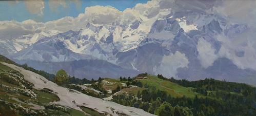 Вид на Гагрский хребет - картина А.И.Бабича