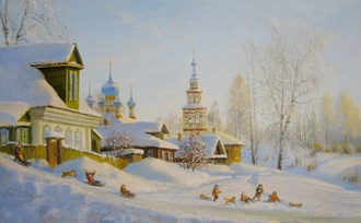 На горочке - картина В.Ю.Жданова